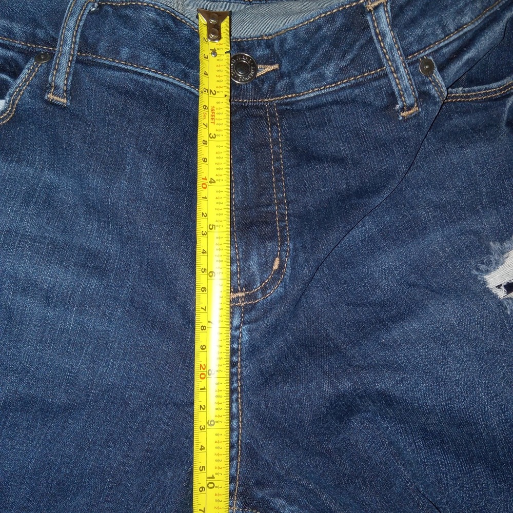 Silver Jeans Co Skinny Jeans Womens 20 Dark Wash Distressed Frayed Hem High Rise - Picture 15 of 16